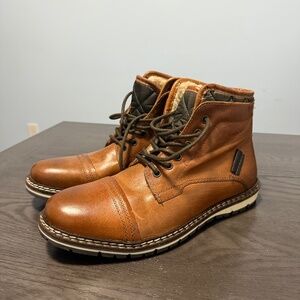 Franco Fortini Blake Men's Leather Casual Boots with Laces and Round Toe Size 11